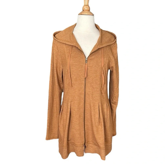 LOGO Lounge French Terry Waffle Trim Casual Hooded Jacket Sweatshirt, Small - Picture 1 of 16